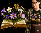 Wildflowers Books T-shirt World Book Day Reading Week Librarian Gift Tee